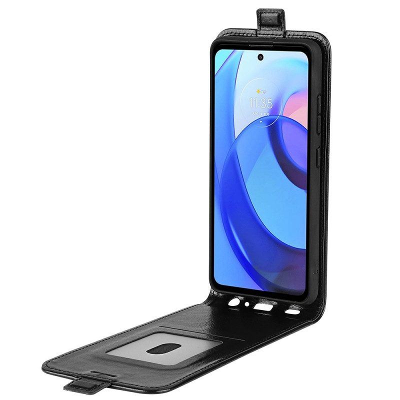 Lederhüllen Für Moto E40 / E30 / E20 Flip Case Faltendes Retro