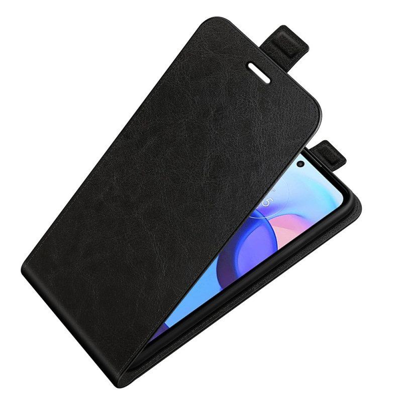 Lederhüllen Für Moto E40 / E30 / E20 Flip Case Faltendes Retro