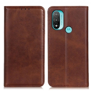 Schutzhülle Für Moto E40 / E30 / E20 Flip Case Elegantes Spaltleder