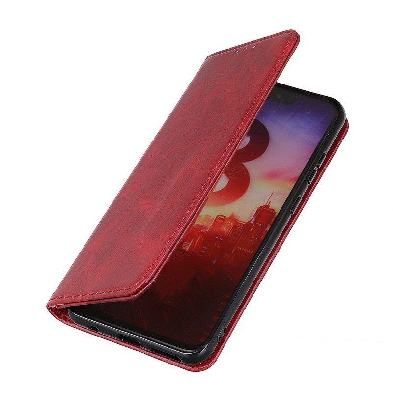 Schutzhülle Für Moto E40 / E30 / E20 Flip Case Elegantes Spaltleder