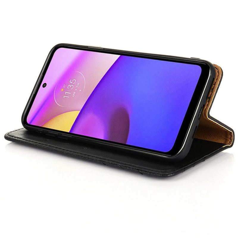 Schutzhülle Für Moto E40 / E30 / E20 Flip Case Stil Lederniete