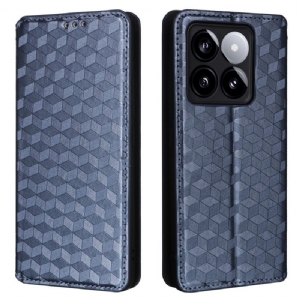 Flip Case Xiaomi 14t 3d-würfel