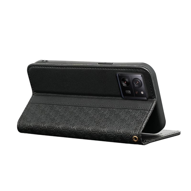 Flip Case Xiaomi 14t Handyhülle Kariertes Muster