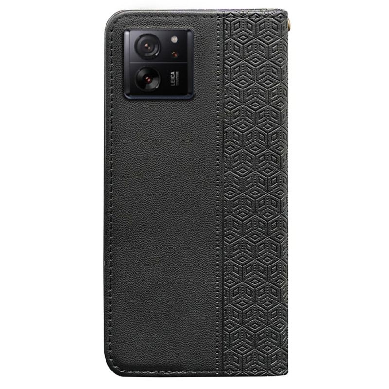 Flip Case Xiaomi 14t Handyhülle Kariertes Muster