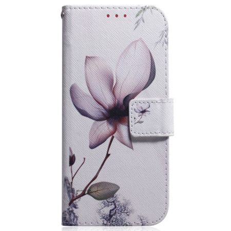 Lederhüllen Xiaomi 14t Handyhülle Rosa Blume