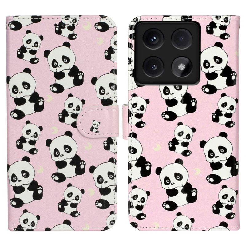 Lederhüllen Xiaomi 14t Pandas Premium