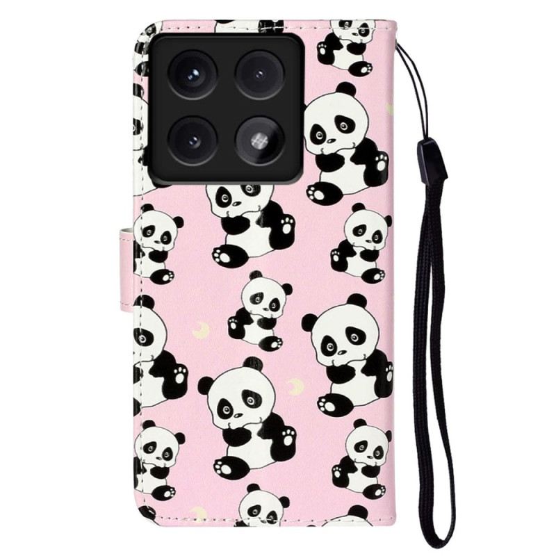 Lederhüllen Xiaomi 14t Pandas Premium