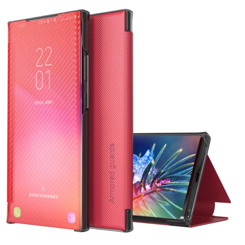 Handyhülle Für Huawei P30 Pro Flip Case Kohlefaser