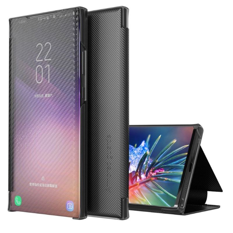 Handyhülle Für Huawei P30 Pro Flip Case Kohlefaser