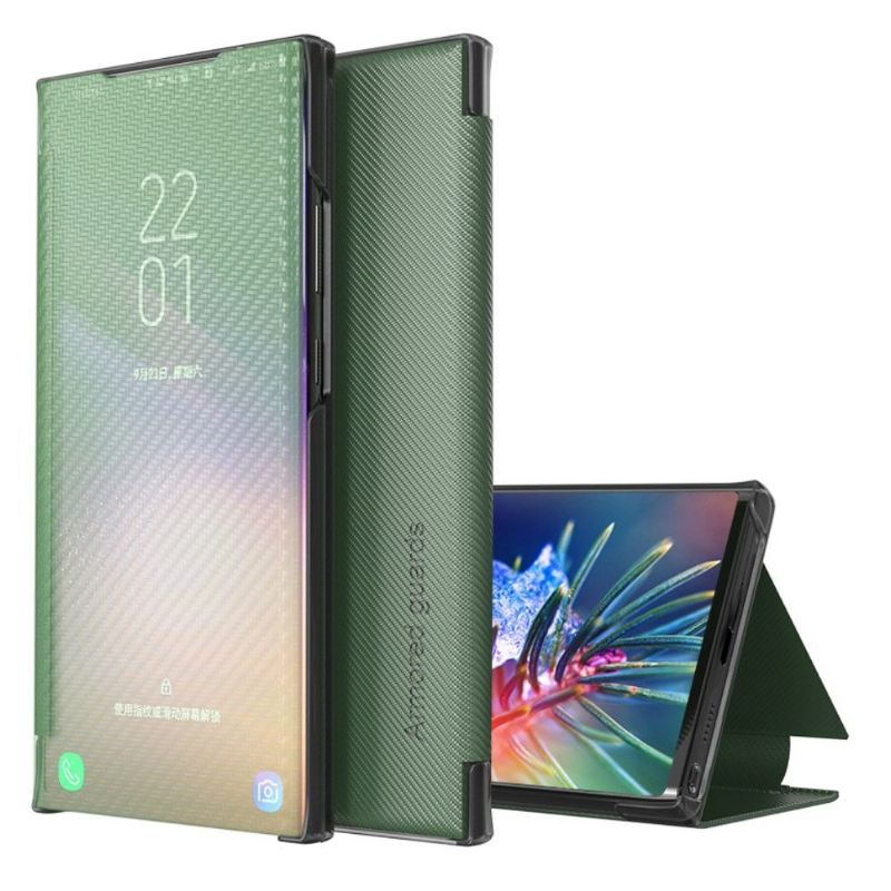 Handyhülle Für Huawei P30 Pro Flip Case Kohlefaser