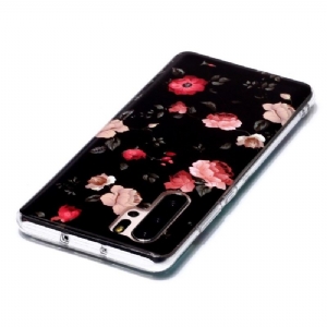 Handyhülle Für Huawei P30 Pro Leuchtende Blumen