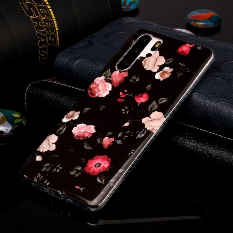 Handyhülle Für Huawei P30 Pro Leuchtende Blumen