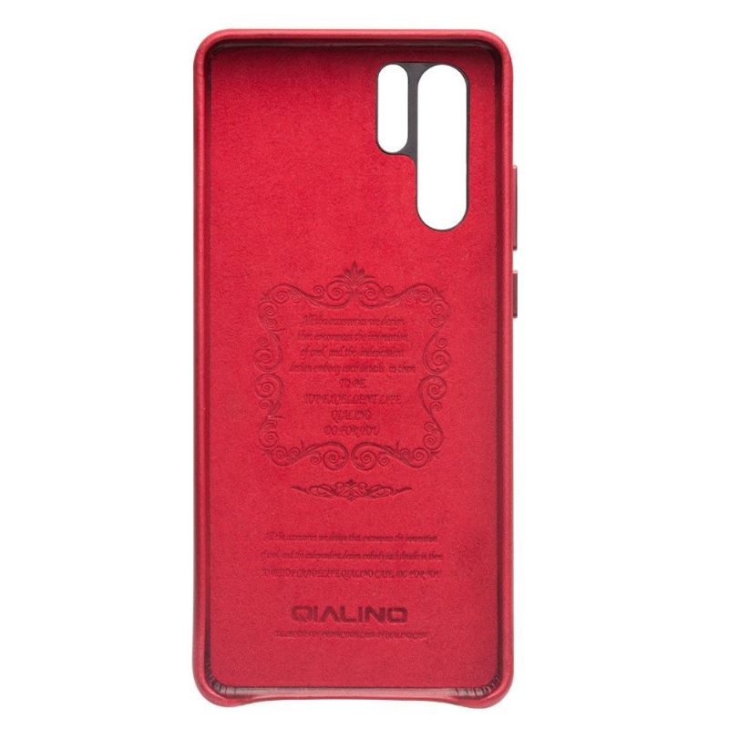 Handyhülle Für Huawei P30 Pro Qialino Premium Leder - Rot