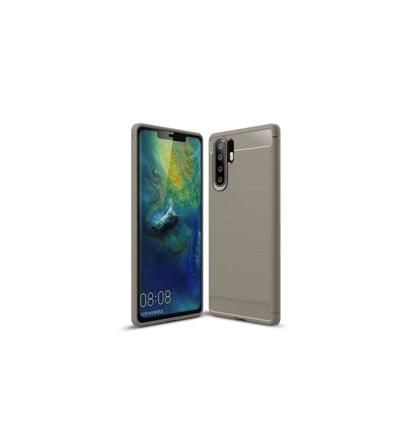 Hülle Für Huawei P30 Pro Gebürstetes Kohlegel