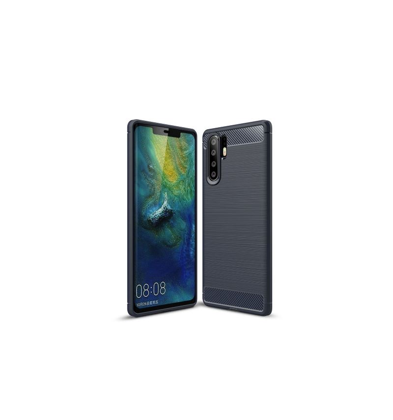 Hülle Für Huawei P30 Pro Gebürstetes Kohlegel