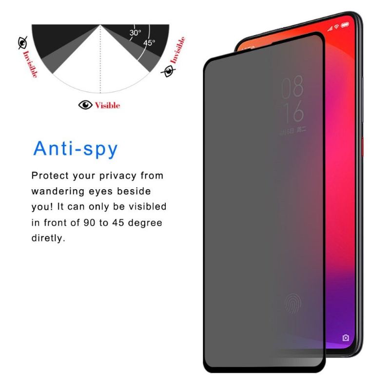 Xiaomi Mi 9T / Mi 9T Pro - Displayschutz Aus Gehärtetem Glas & Blickschutzfilter