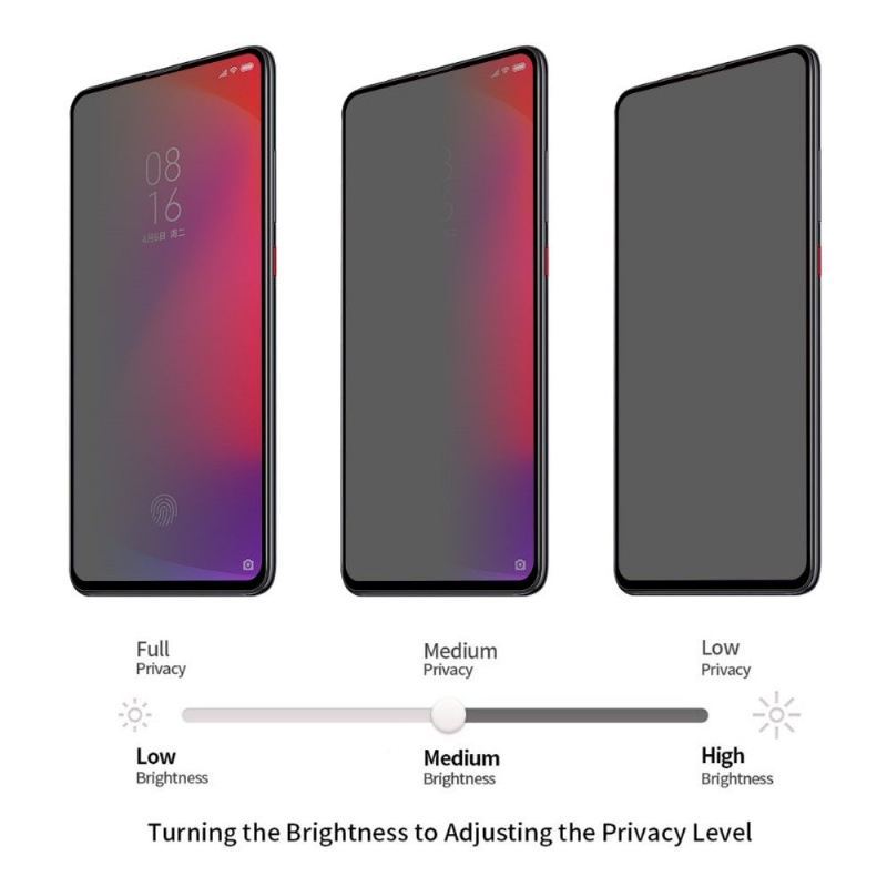 Xiaomi Mi 9T / Mi 9T Pro - Displayschutz Aus Gehärtetem Glas & Blickschutzfilter