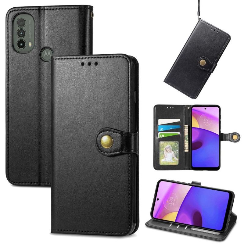 Flip Case Für Motorola Moto E20 / E30 / E40 Indila Kartenetui Aus Kunstleder