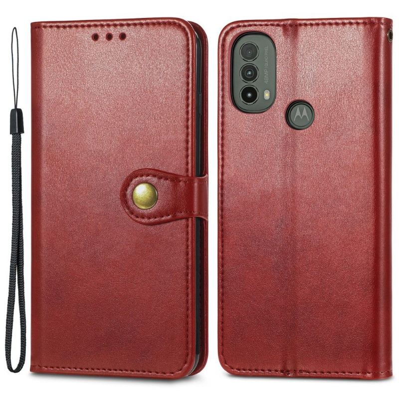 Flip Case Für Motorola Moto E20 / E30 / E40 Indila Kartenetui Aus Kunstleder