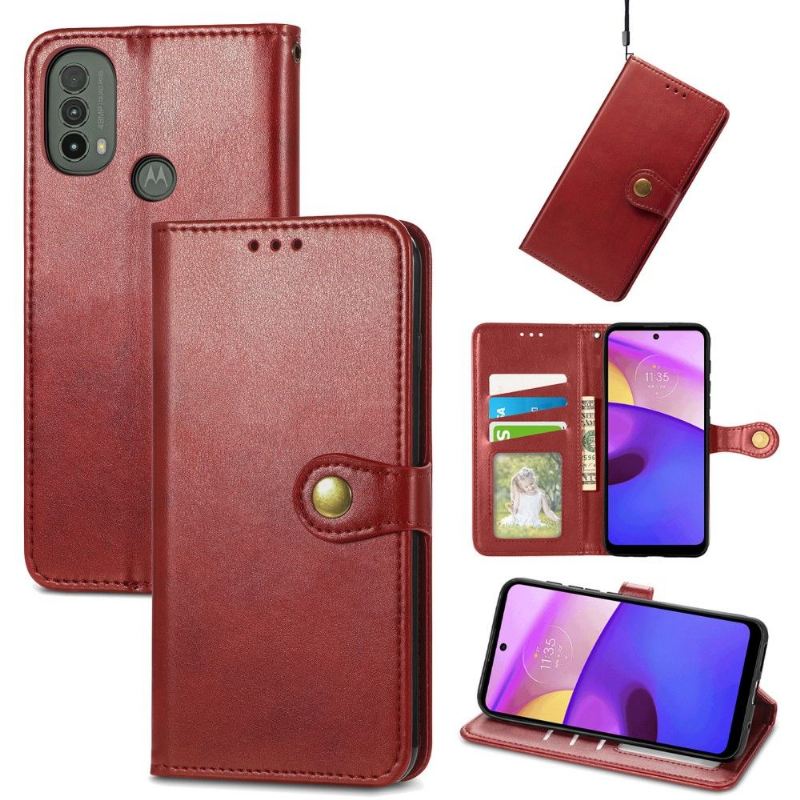 Flip Case Für Motorola Moto E20 / E30 / E40 Indila Kartenetui Aus Kunstleder