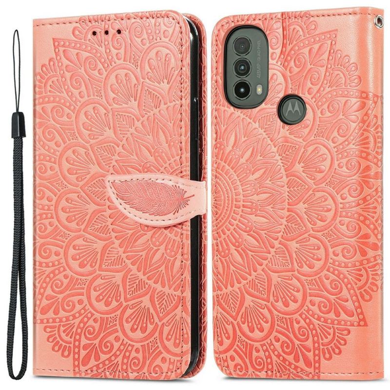 Flip Case Für Motorola Moto E20 / E30 / E40 Mandala-blatt