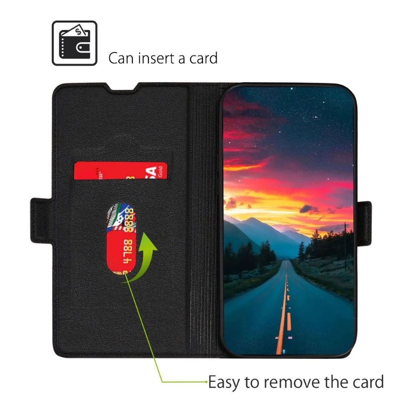 Flip Case Für Motorola Moto E20 / E30 / E40 Minimalistisches Business Aus Kunstleder