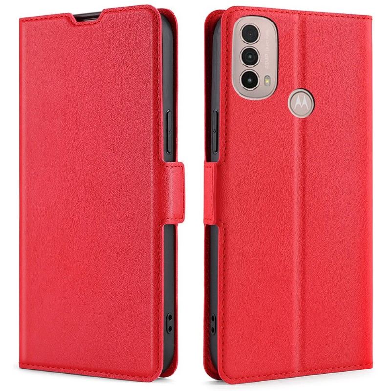 Flip Case Für Motorola Moto E20 / E30 / E40 Minimalistisches Business Aus Kunstleder