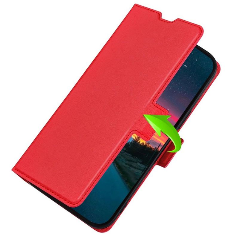 Flip Case Für Motorola Moto E20 / E30 / E40 Minimalistisches Business Aus Kunstleder