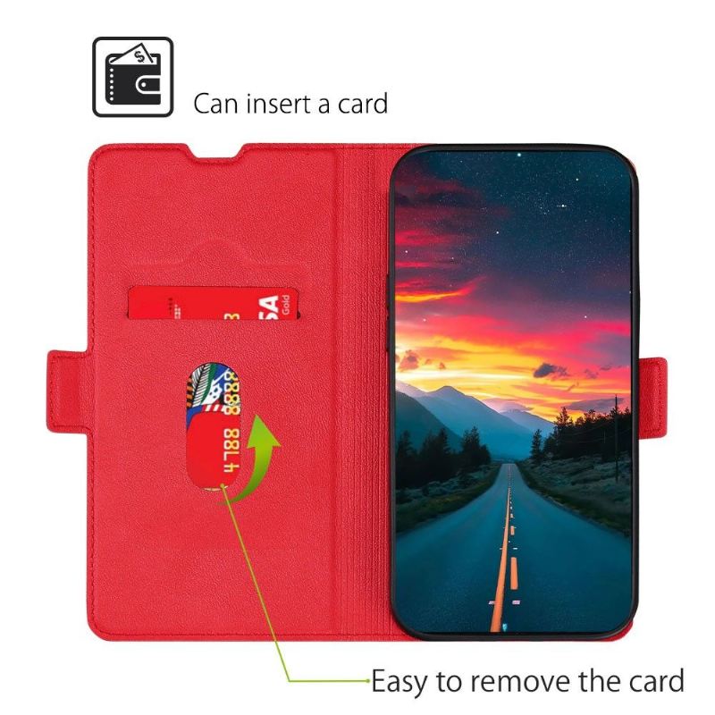 Flip Case Für Motorola Moto E20 / E30 / E40 Minimalistisches Business Aus Kunstleder