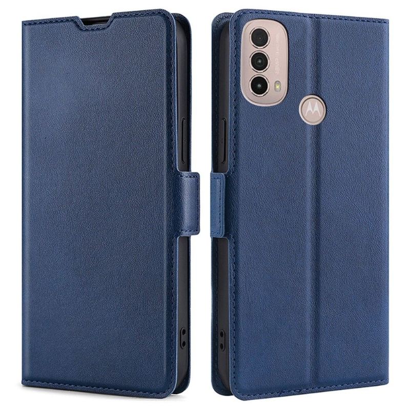 Flip Case Für Motorola Moto E20 / E30 / E40 Minimalistisches Business Aus Kunstleder