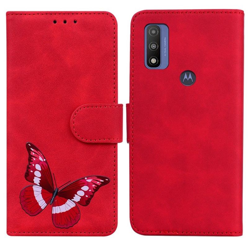 Flip Case Für Motorola Moto E20 / E30 / E40 Schutzhülle Bunter Schmetterlingsschutz