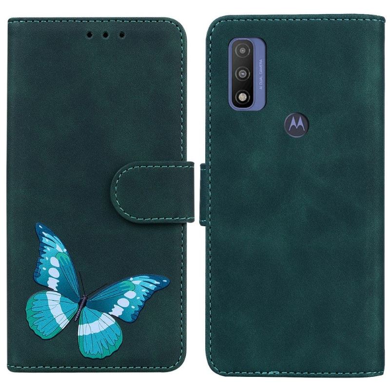 Flip Case Für Motorola Moto E20 / E30 / E40 Schutzhülle Bunter Schmetterlingsschutz