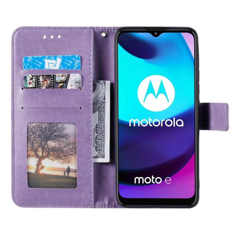 Flip Case Für Motorola Moto E20 / E30 / E40 Sonnen-mandala