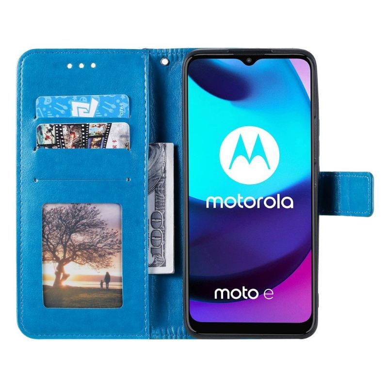 Flip Case Für Motorola Moto E20 / E30 / E40 Sonnen-mandala