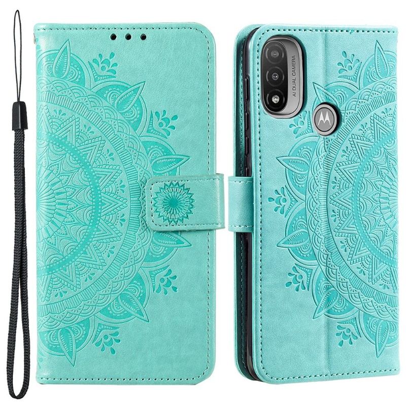 Flip Case Für Motorola Moto E20 / E30 / E40 Sonnen-mandala