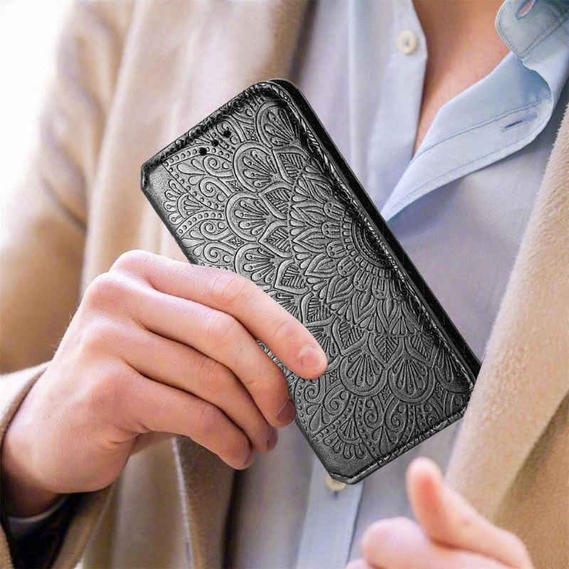 Lederhüllen Für Motorola Moto E20 / E30 / E40 Anti-Sturz Flip Case Flip-chic-mandala