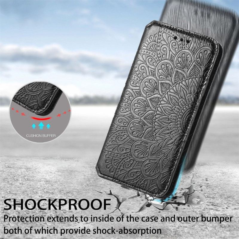 Lederhüllen Für Motorola Moto E20 / E30 / E40 Anti-Sturz Flip Case Flip-chic-mandala