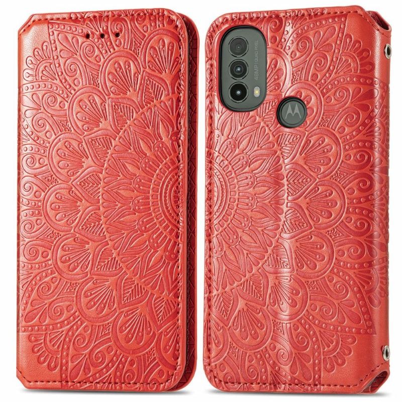 Lederhüllen Für Motorola Moto E20 / E30 / E40 Anti-Sturz Flip Case Flip-chic-mandala