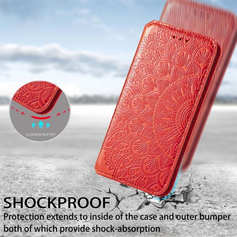 Lederhüllen Für Motorola Moto E20 / E30 / E40 Anti-Sturz Flip Case Flip-chic-mandala