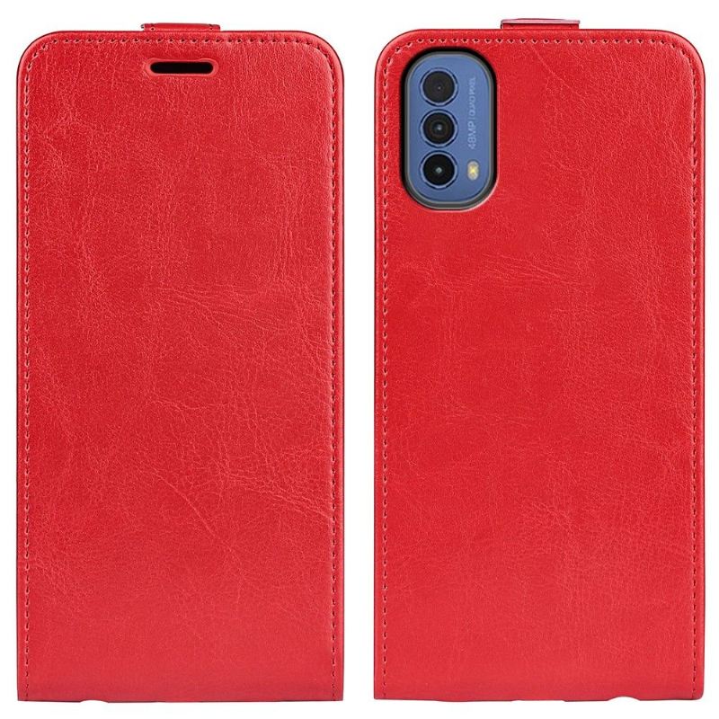 Lederhüllen Für Motorola Moto E20 / E30 / E40 Anti-Sturz Flip Case Vertikales Kunstleder