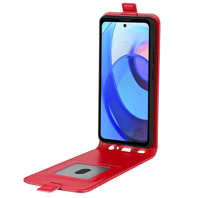 Lederhüllen Für Motorola Moto E20 / E30 / E40 Anti-Sturz Flip Case Vertikales Kunstleder