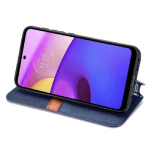 Lederhüllen Für Motorola Moto E20 / E30 / E40 Kartenhalter Im Kub-design