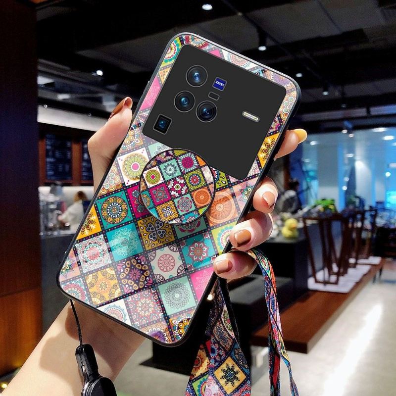 Handyhülle Für Vivo X80 Pro Schutzhülle Mandala-kaleidoskop Mit Ständer