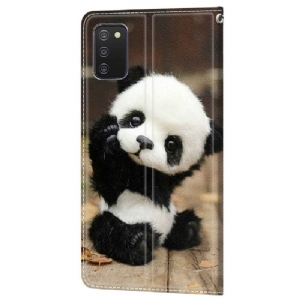 Flip Case Für Samsung Galaxy A03s Kleiner Panda