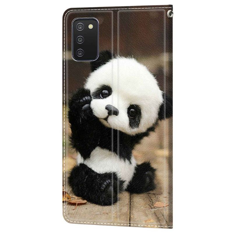 Flip Case Für Samsung Galaxy A03s Kleiner Panda