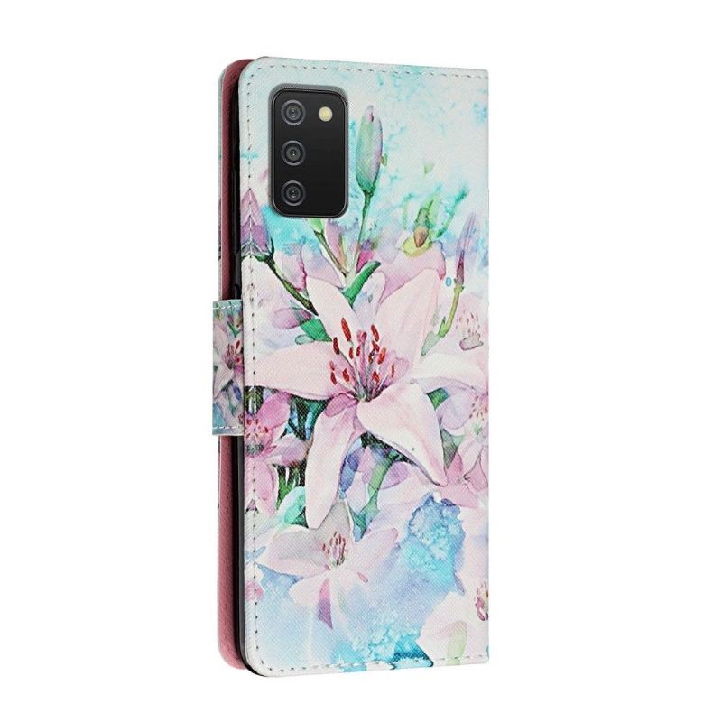 Flip Case Für Samsung Galaxy A03s Lilienblume