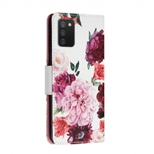 Flip Case Für Samsung Galaxy A03s Pfingstrose