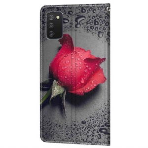 Flip Case Für Samsung Galaxy A03s Rosa