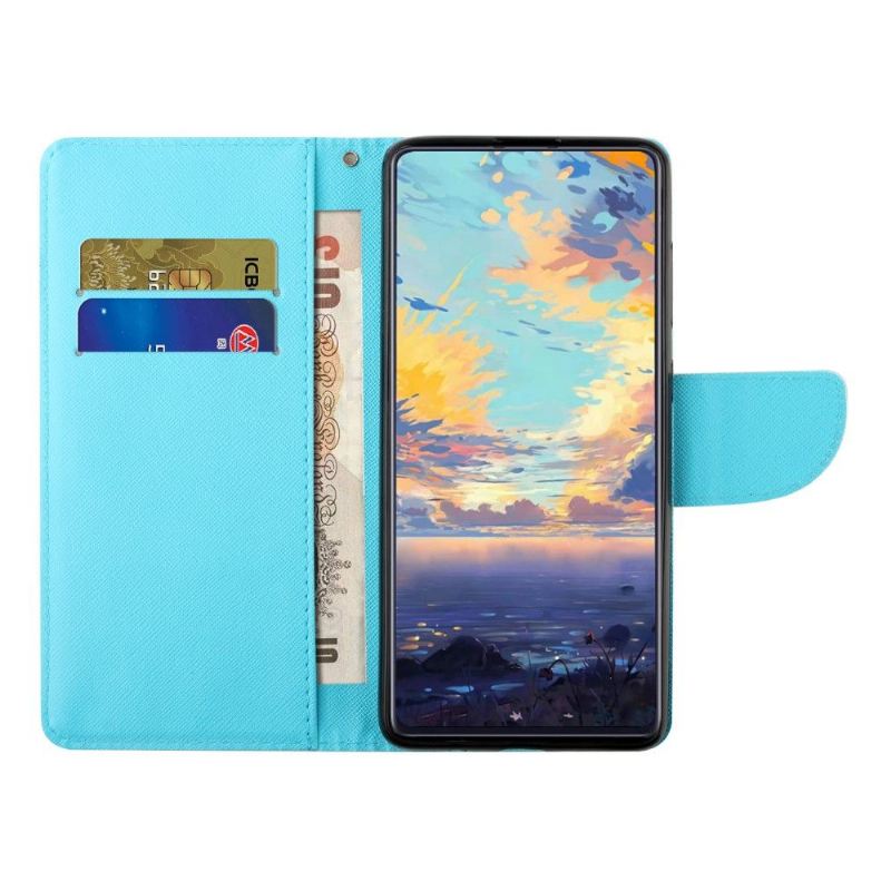 Flip Case Für Samsung Galaxy A22 4G Fliegende Schmetterlinge