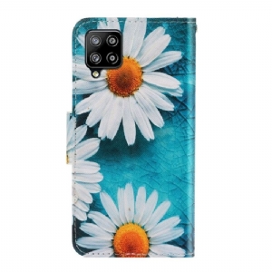 Flip Case Für Samsung Galaxy A22 4G Gänseblümchen